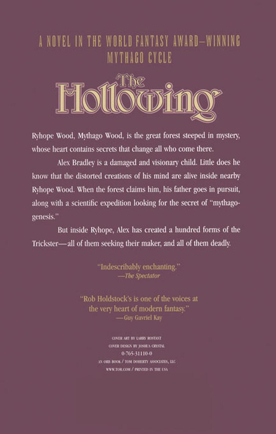 Rückseite: 9780765311108 | The Hollowing | Robert Holdstock | Taschenbuch | Paperback | Englisch