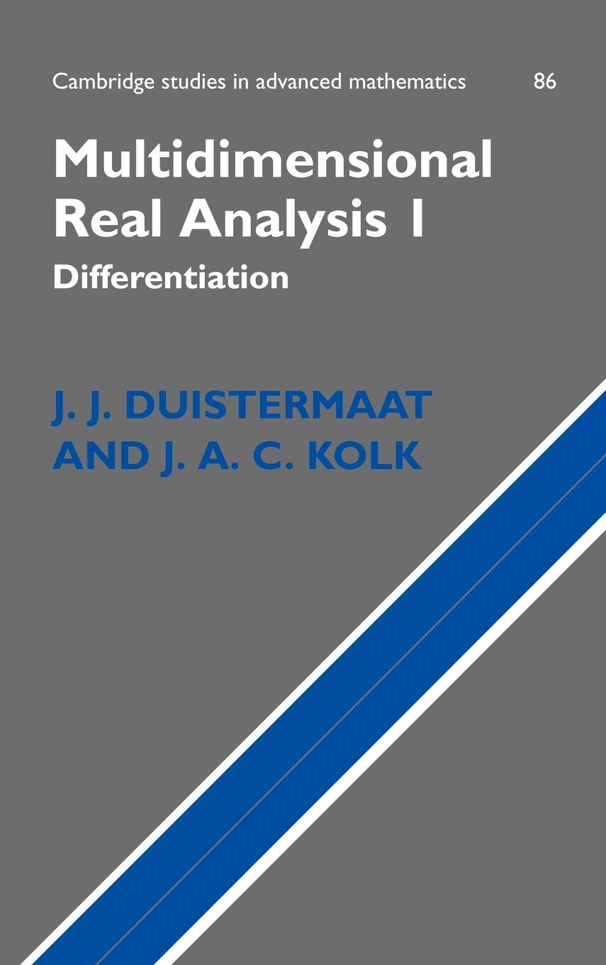 Cover: 9780521551144 | Multidimensional Real Analysis I | Differentiation | Buch | Englisch