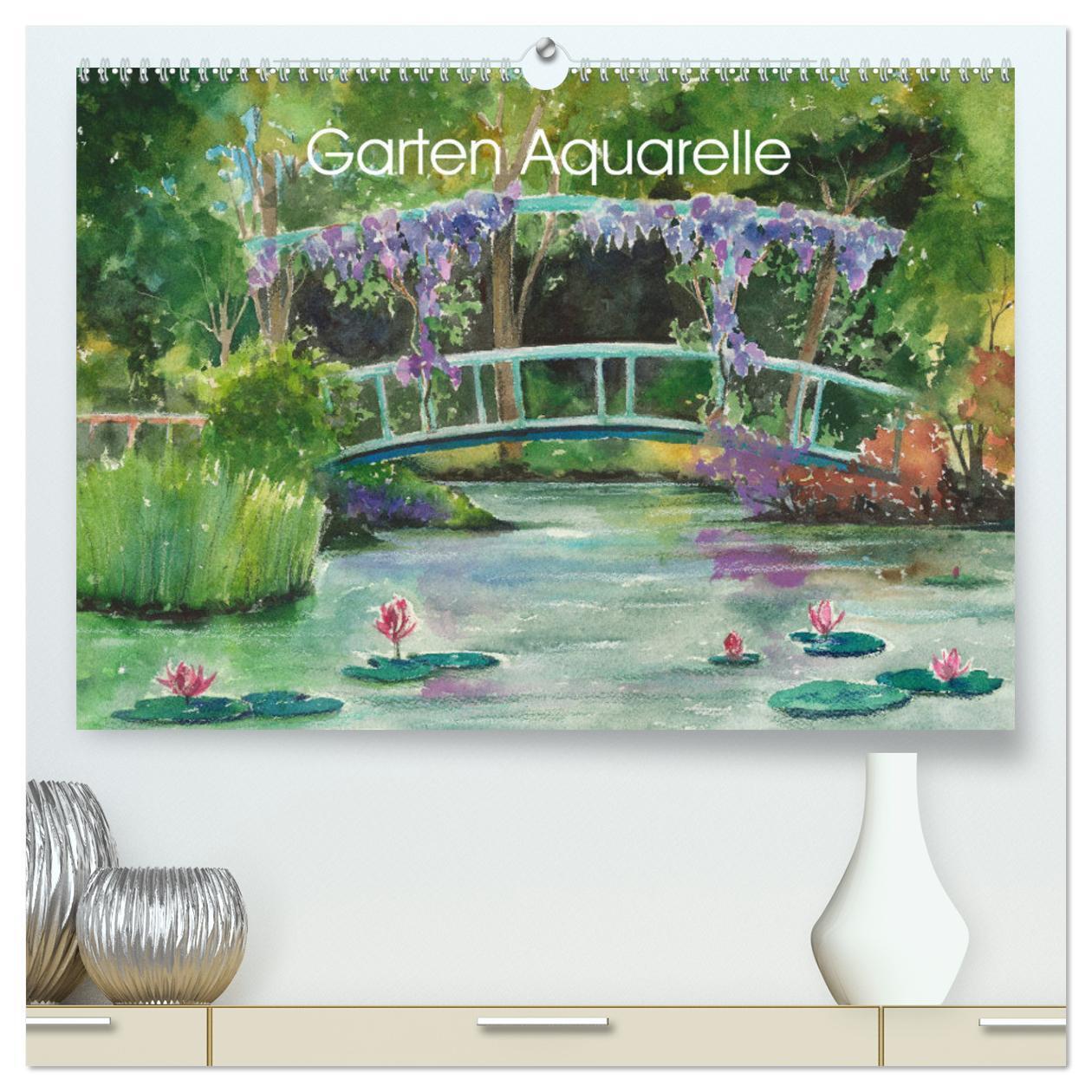 Cover: 9783383233197 | Garten Aquarelle (hochwertiger Premium Wandkalender 2024 DIN A2...