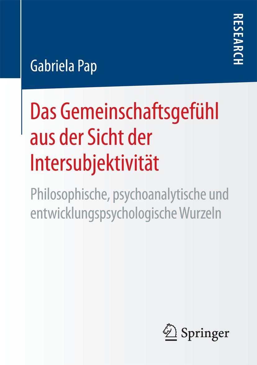 Cover: 9783658178871 | Das Gemeinschaftsgefühl aus der Sicht der Intersubjektivität | Pap