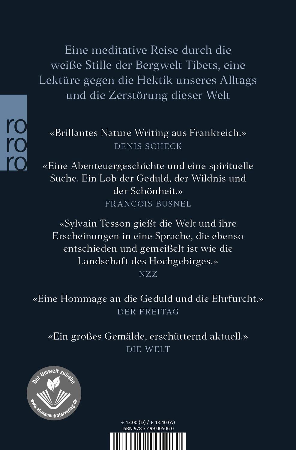 Rückseite: 9783499005060 | Der Schneeleopard | Sylvain Tesson | Taschenbuch | Deutsch | 2022