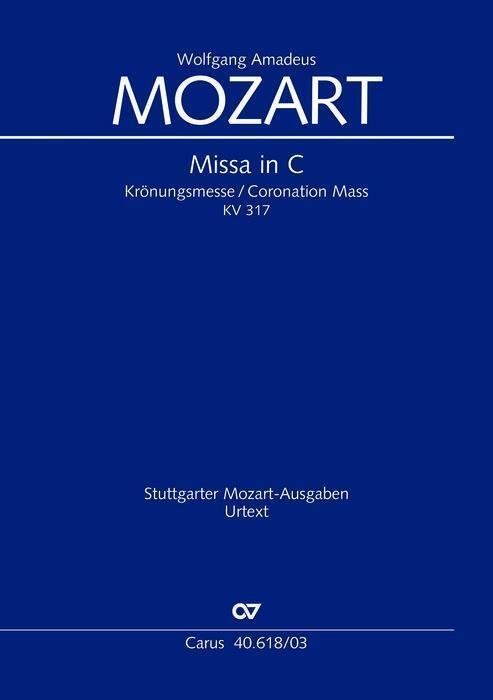 Cover: 9790007084059 | Missa in C (Klavierauszug) | Krönungsmesse KV 317,1779 | Mozart | Buch