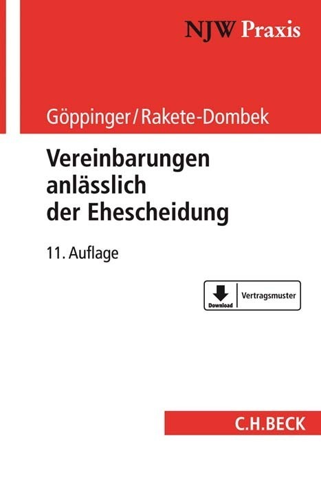 Cover: 9783406713811 | Vereinbarungen anlässlich der Ehescheidung | Ingeborg Rakete-Dombek