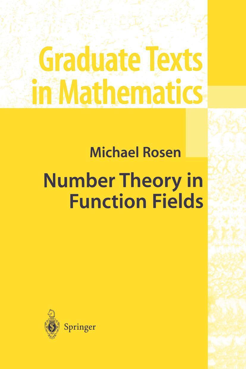 Cover: 9780387953359 | Number Theory in Function Fields | Michael Rosen | Buch | xi | 2002