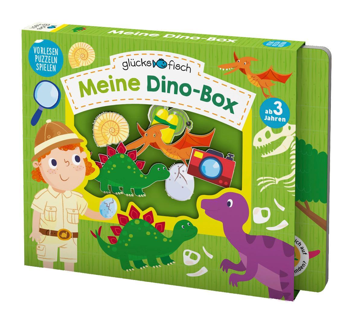 Cover: 9783737358248 | Glücksfisch: Meine Dino-Box | Vorlesen - Puzzlen - Spielen | Box