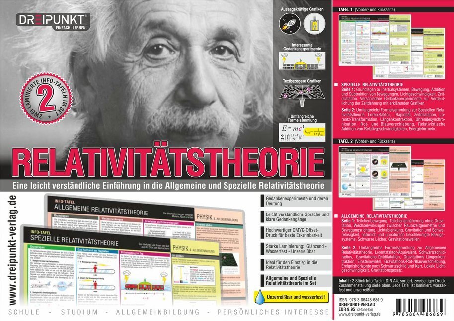 Cover: 9783864486883 | Relativitätstheorie, 2 Tafeln | Poster | Deutsch | 2020