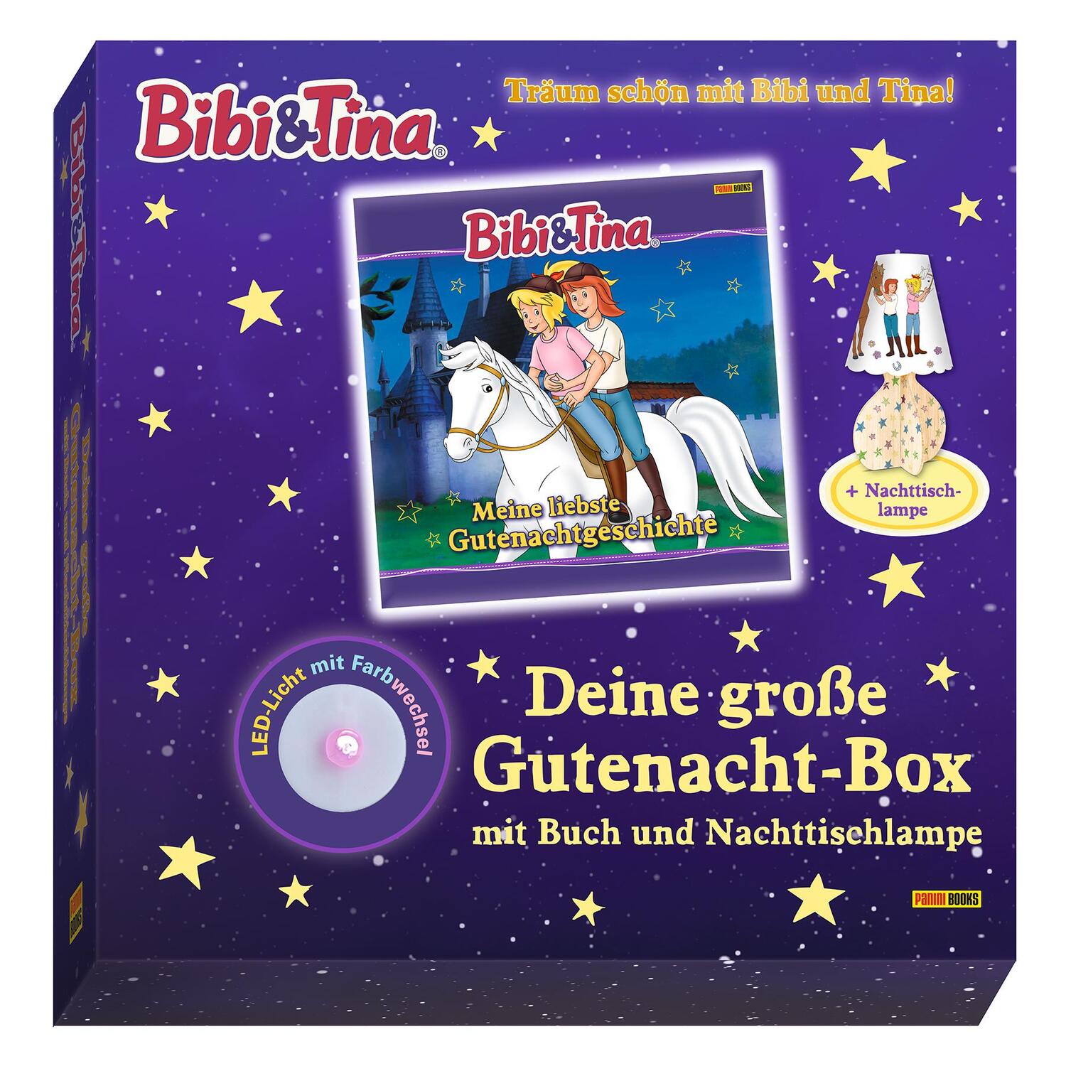 Cover: 9783833240386 | Bibi &amp; Tina: Deine große Gutenacht-Box mit Buch und Nachttischlampe