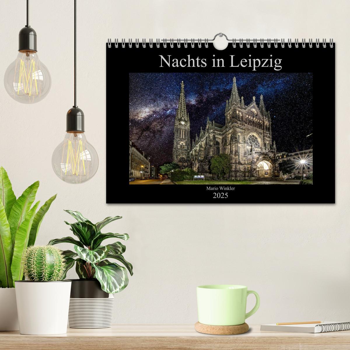 Bild: 9783435427802 | Nachts in Leipzig (Wandkalender 2025 DIN A4 quer), CALVENDO...