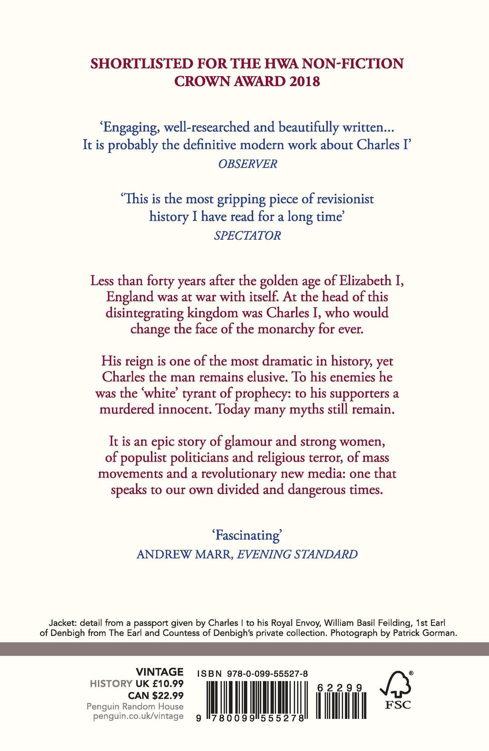 Rückseite: 9780099555278 | White King | The Tragedy of Charles I | Leanda de Lisle | Taschenbuch