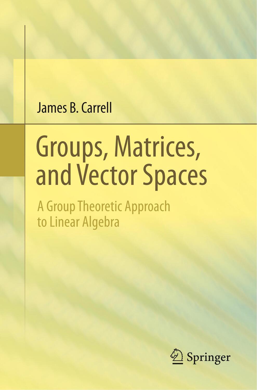 Cover: 9781493979103 | Groups, Matrices, and Vector Spaces | James B. Carrell | Taschenbuch