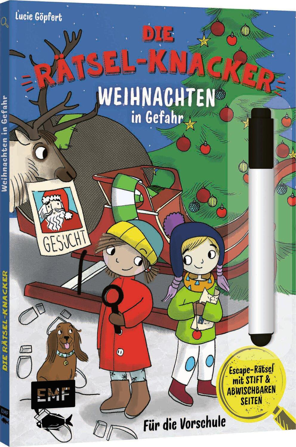 Cover: 9783745917451 | Die Rätsel-Knacker - Weihnachten in Gefahr (Buch mit abwischbarem...
