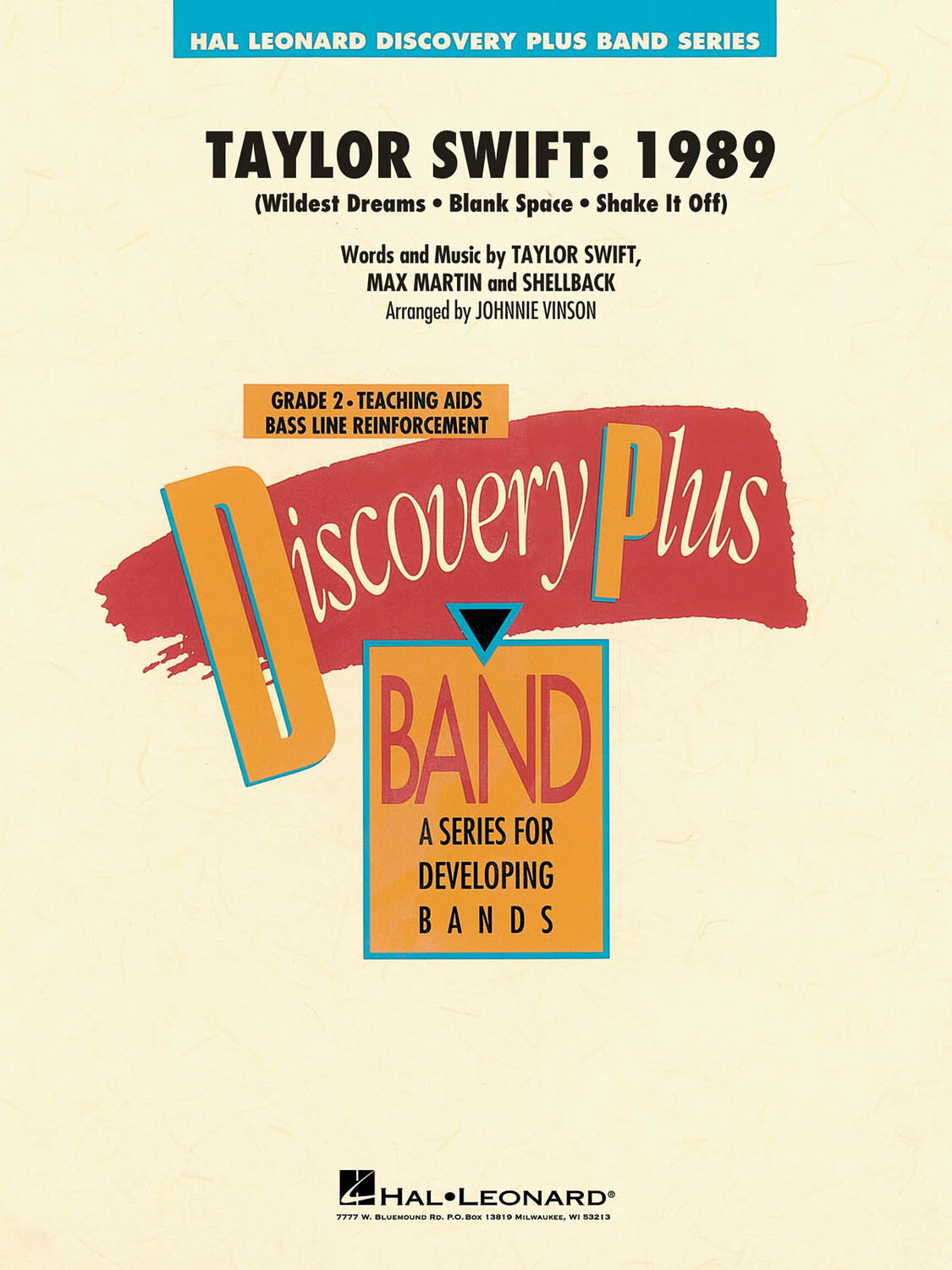 Cover: 888680660482 | Taylor Swift: 1989 | Discovery Plus Concert Band | Partitur + Stimmen