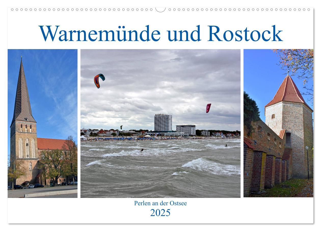 Cover: 9783435231140 | Warnemünde und Rostock, Perlen an der Ostsee (Wandkalender 2025 DIN...