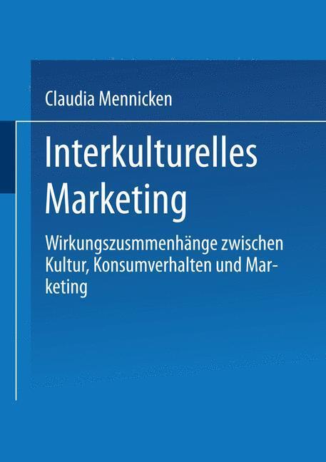 Cover: 9783824405343 | Interkulturelles Marketing | Claudia Mennicken | Taschenbuch | xviii