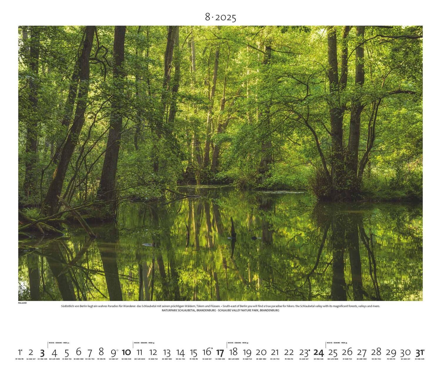 Bild: 4251734300744 | PALAZZI - Naturland Deutschland 2025 Wandkalender, 60x50cm,...