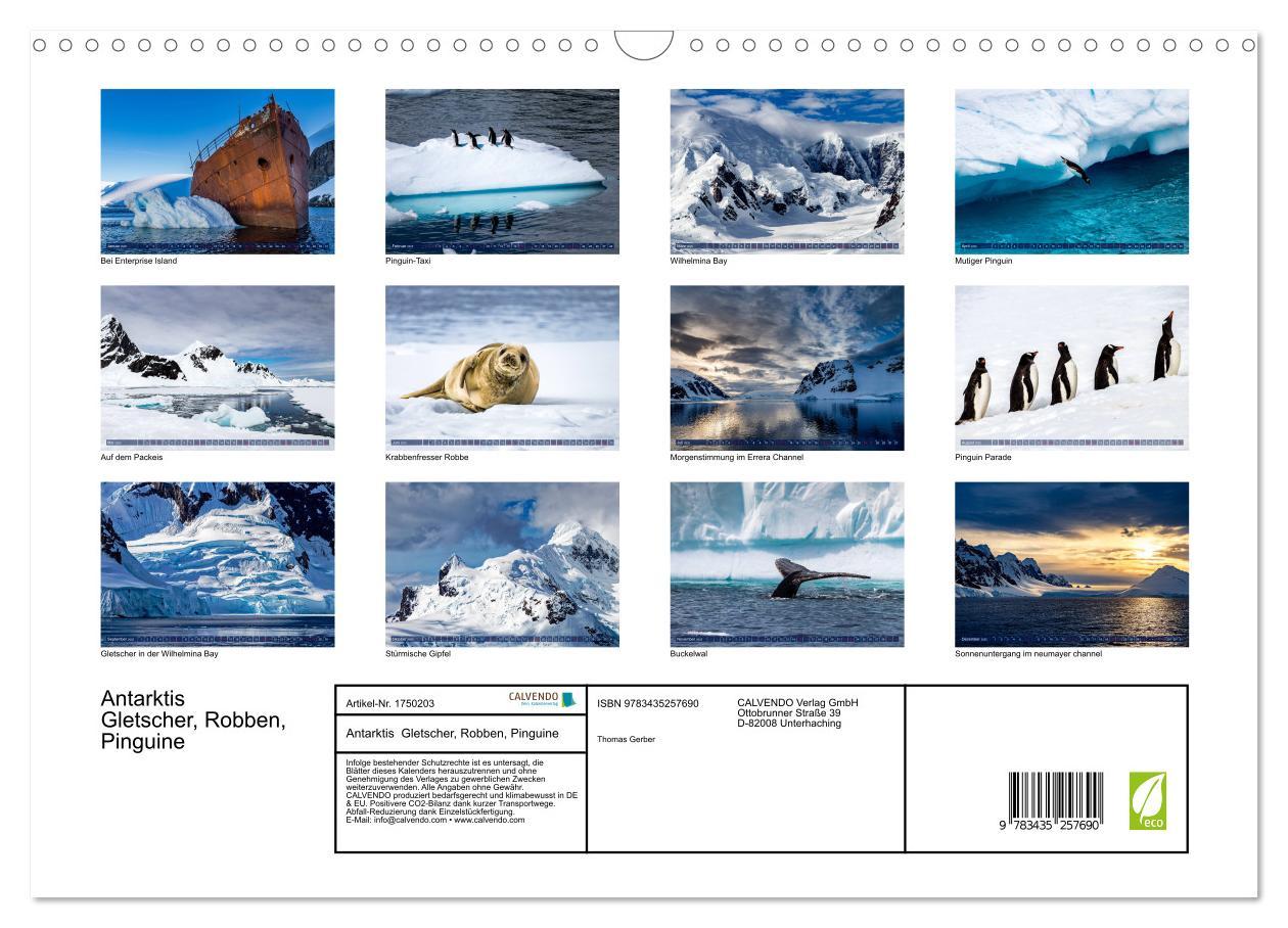 Bild: 9783435257690 | Antarktis Gletscher, Robben, Pinguine (Wandkalender 2025 DIN A3...