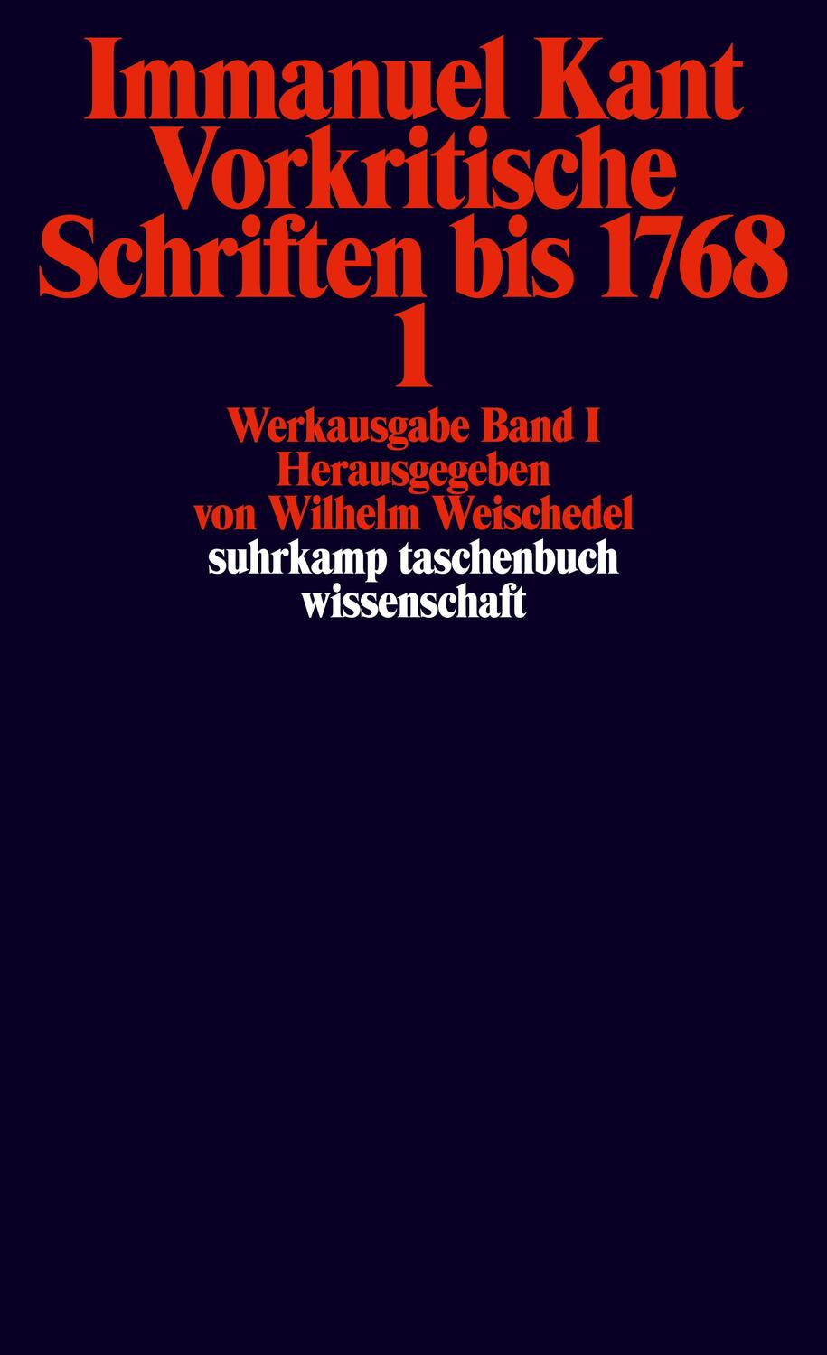 Cover: 9783518092439 | Werkausgabe. Herausgegeben von Wilhelm Weischedel. 12 Bände | Kant