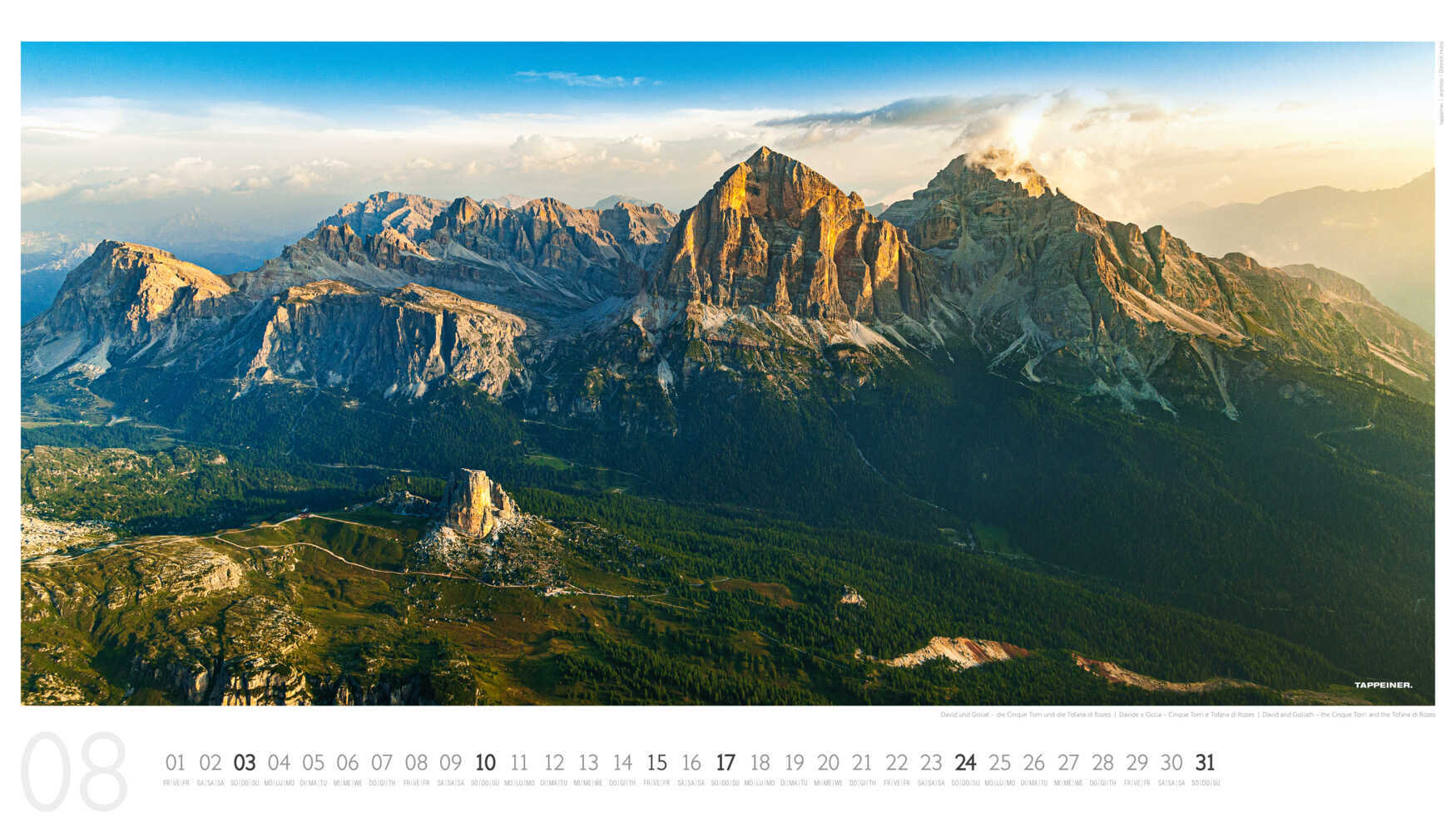 Bild: 9791280864154 | Luftbildkalender Dolomiten 2025 | Athesia-Tappeiner Verlag | Kalender