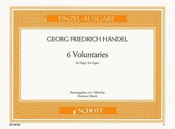 Cover: 9790001092524 | 6 Voluntaries | Orgel., Edition Schott Einzelausgabe | Händel | Buch