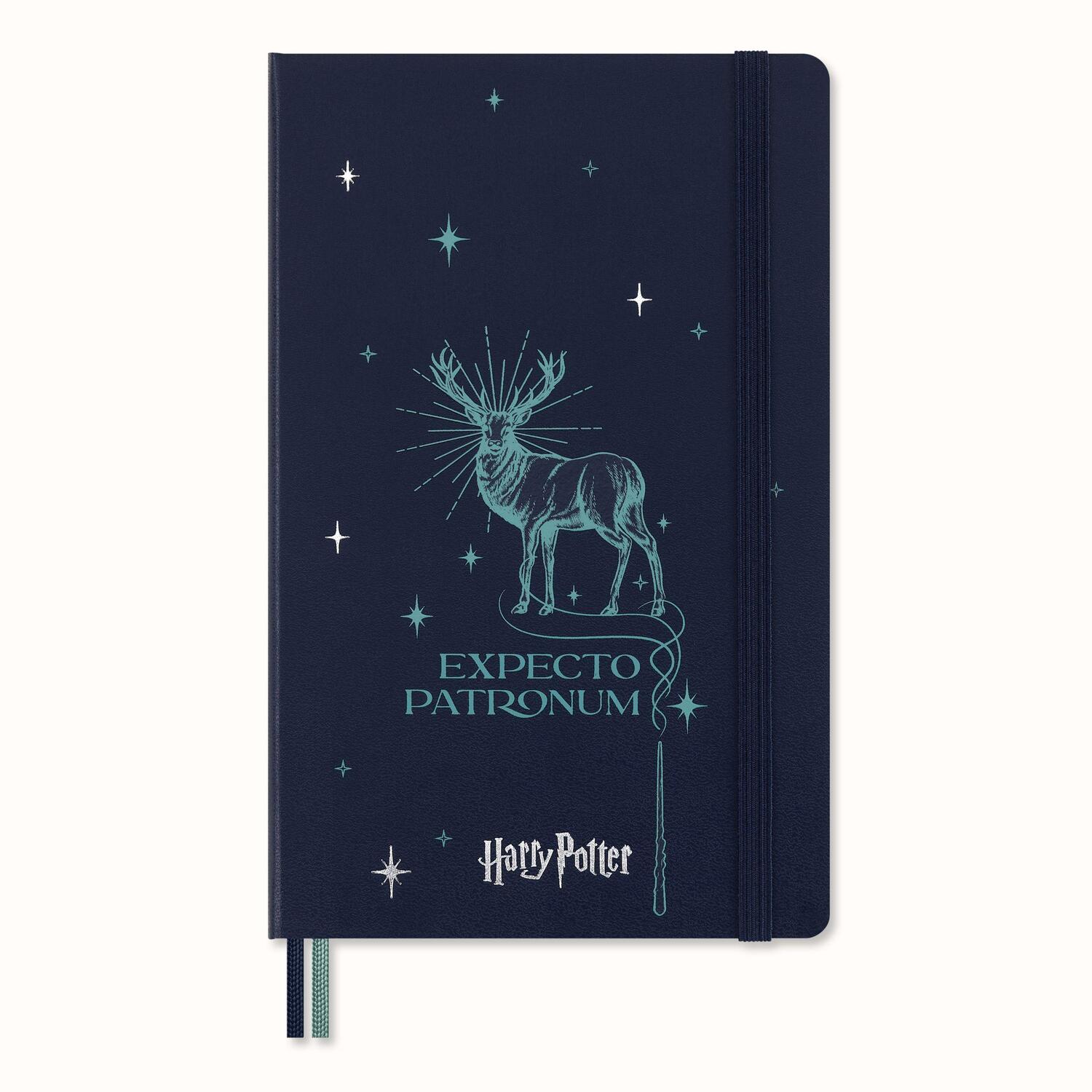 Cover: 8056999272180 | Moleskine Harry Potter Patronum Notizbuch, L/A5, Gemischt (Liniert...