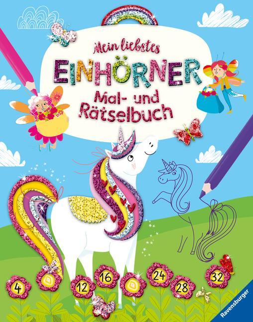 Cover: 9783473489947 | Mein liebstes Einhörner-Mal- und Rätselbuch | Nicole Holderer | Buch