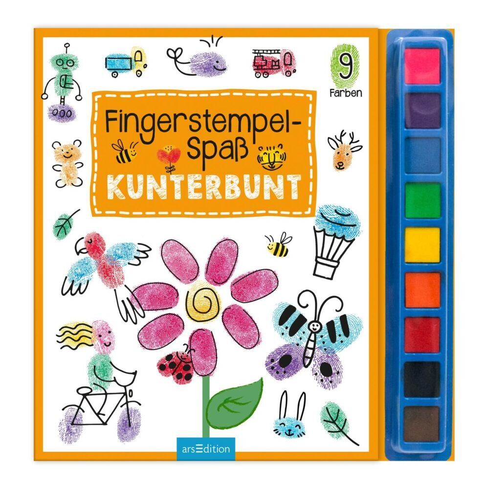 Cover: 9783845836904 | Fingerstempel-Spaß - Kunterbunt | Mit 9 Stempelfarben | Taschenbuch
