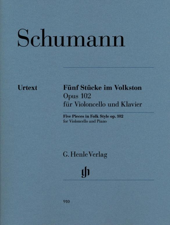 Cover: 9790201809106 | Schumann, Robert - Fünf Stücke im Volkston op. 102 für Violoncello...
