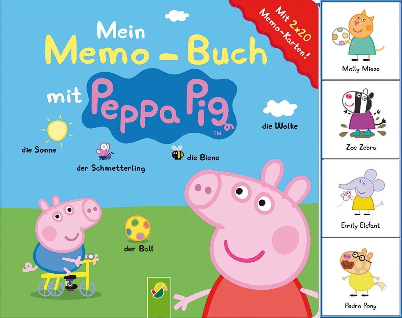 Cover: 9783849907549 | Mein Memo-Buch mit Peppa Pig | Mit 2 x 20 Memo-Karten | Buch | 22 S.