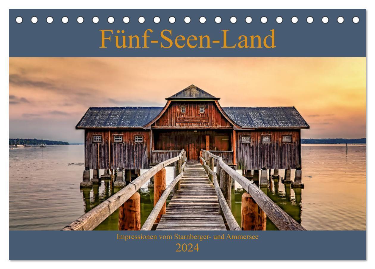 Cover: 9783383210570 | Fünf-Seen-Land (Tischkalender 2024 DIN A5 quer), CALVENDO...