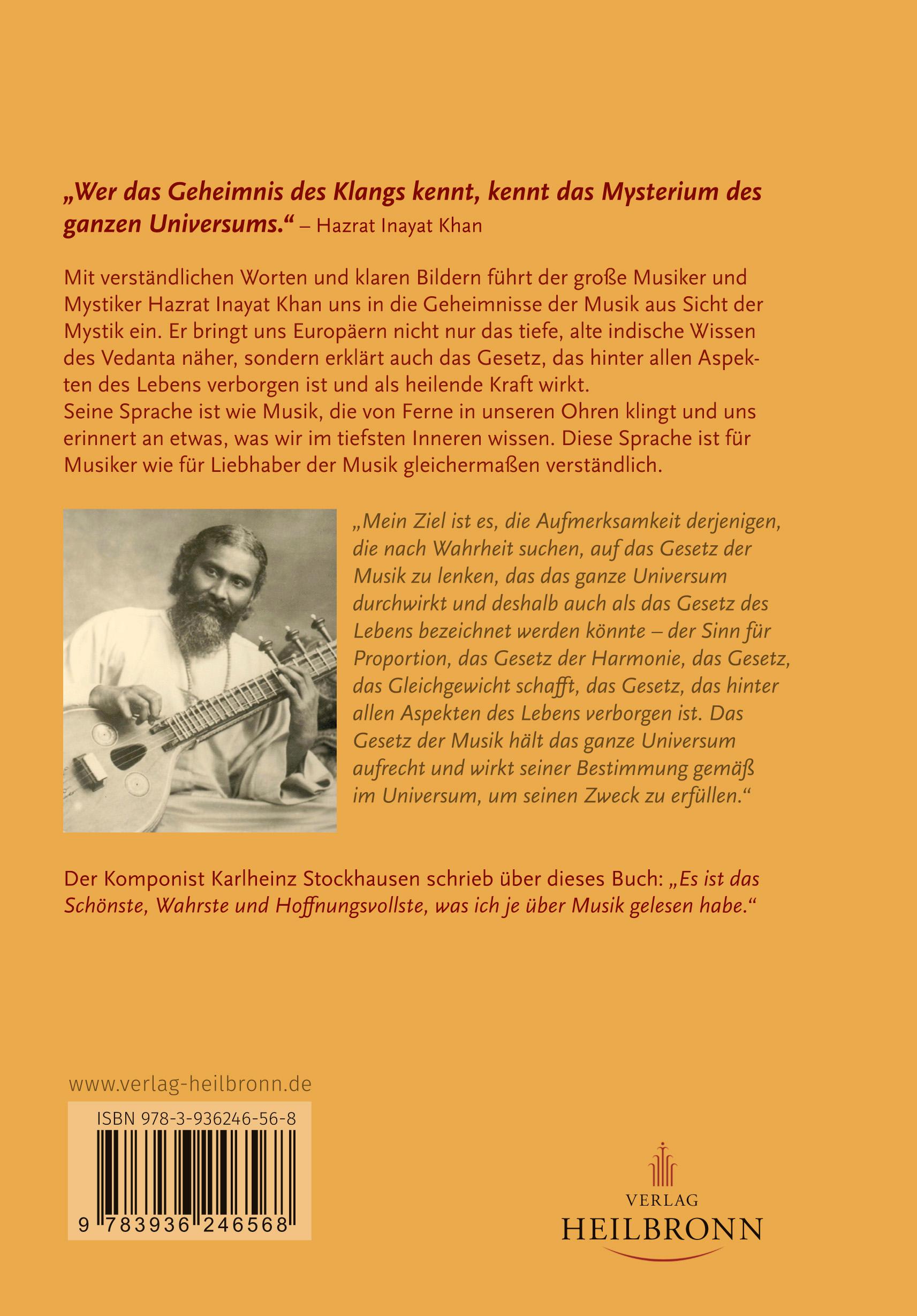 Rückseite: 9783936246568 | Musik | Aus mystischer Sicht | Hazrat Inayat Khan | Buch | Deutsch