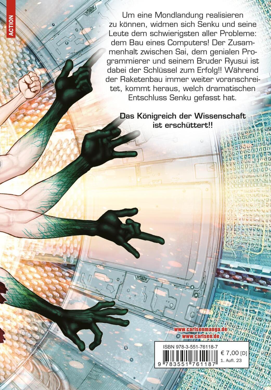 Rückseite: 9783551761187 | Dr. Stone 24 | Verrückte Abenteuer, Action und Wissenschaft! | Buch