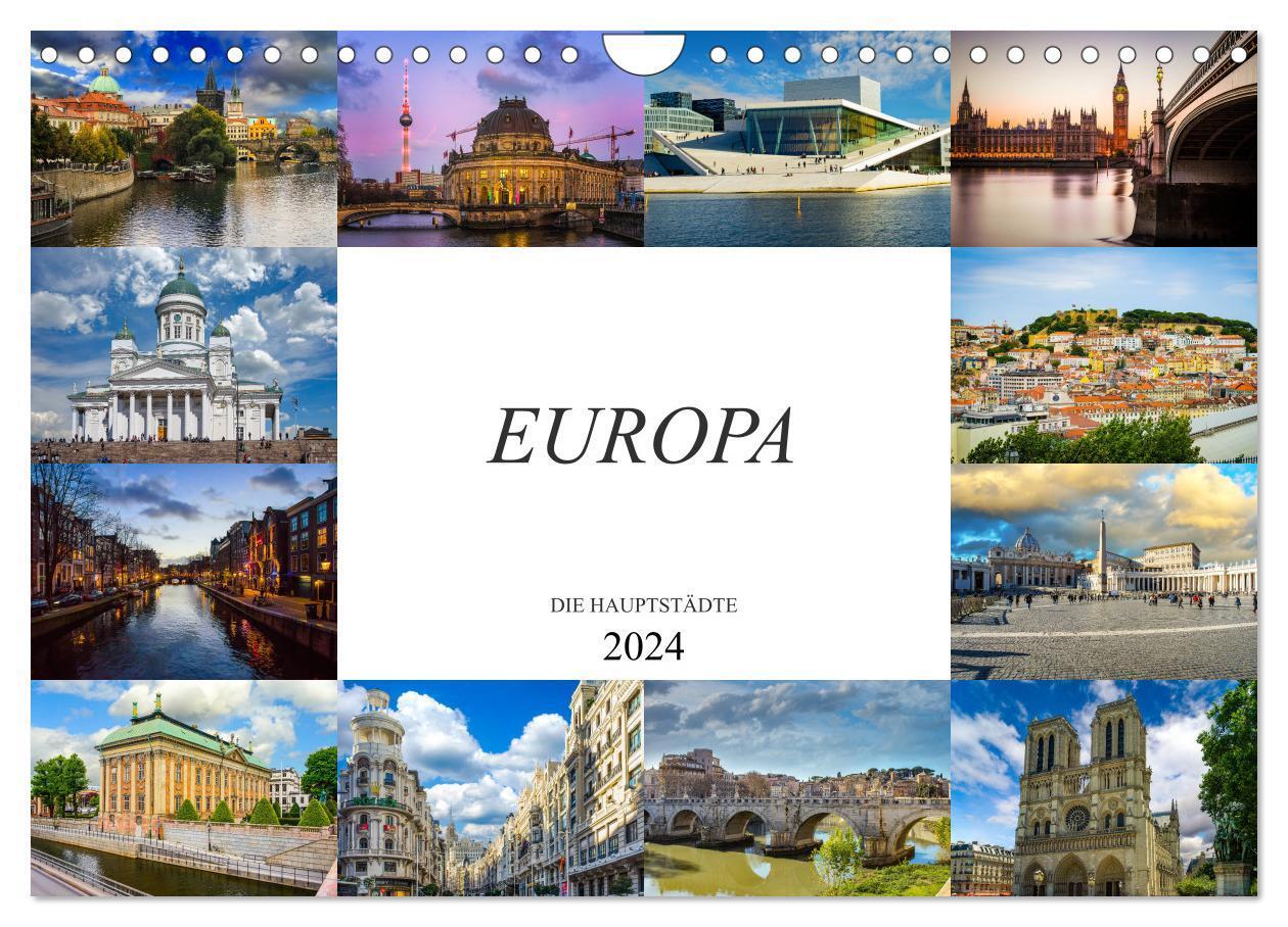 Cover: 9783383017704 | Europa Die Hauptstädte (Wandkalender 2024 DIN A4 quer), CALVENDO...