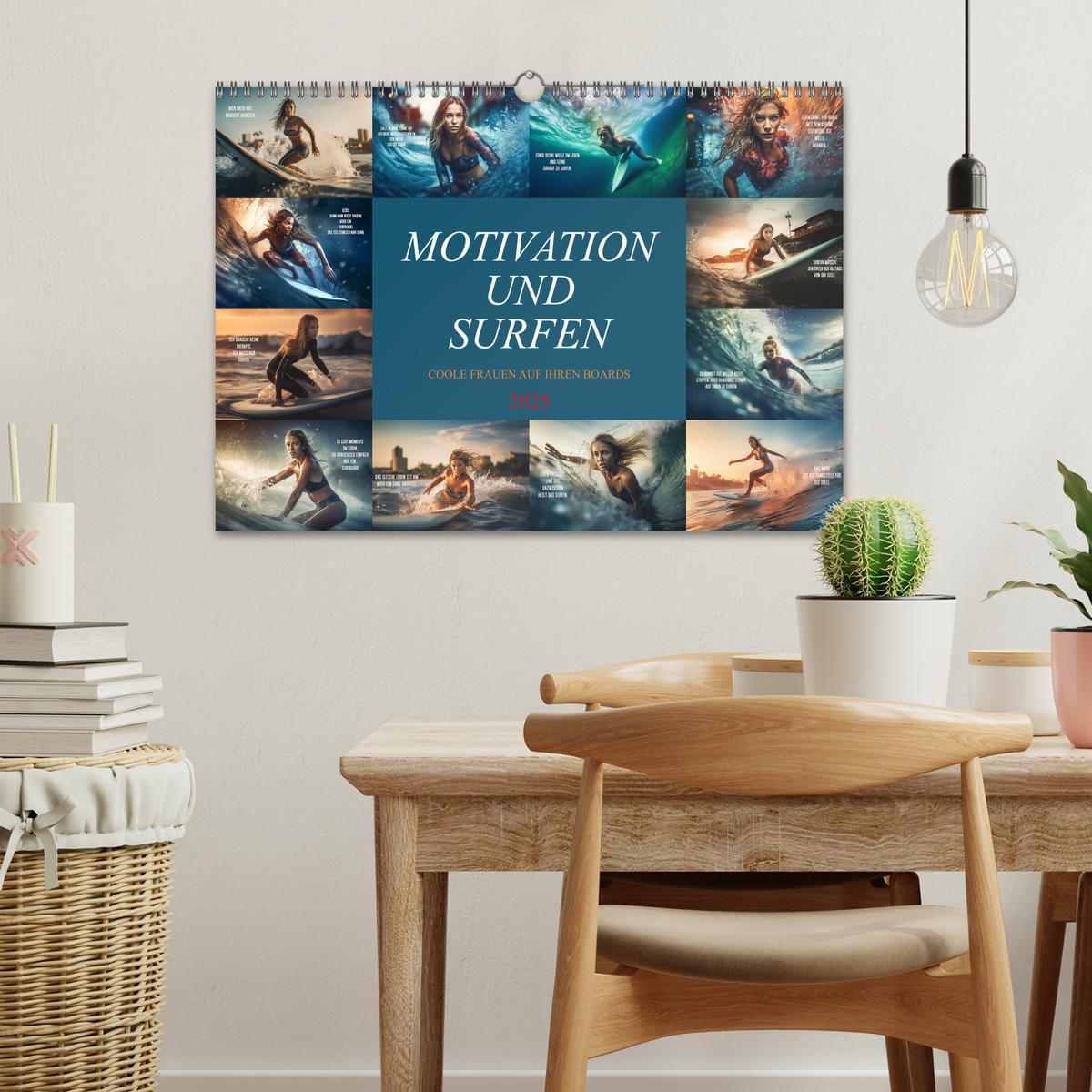 Bild: 9783383903311 | Motivation und Surfen (Wandkalender 2025 DIN A3 quer), CALVENDO...