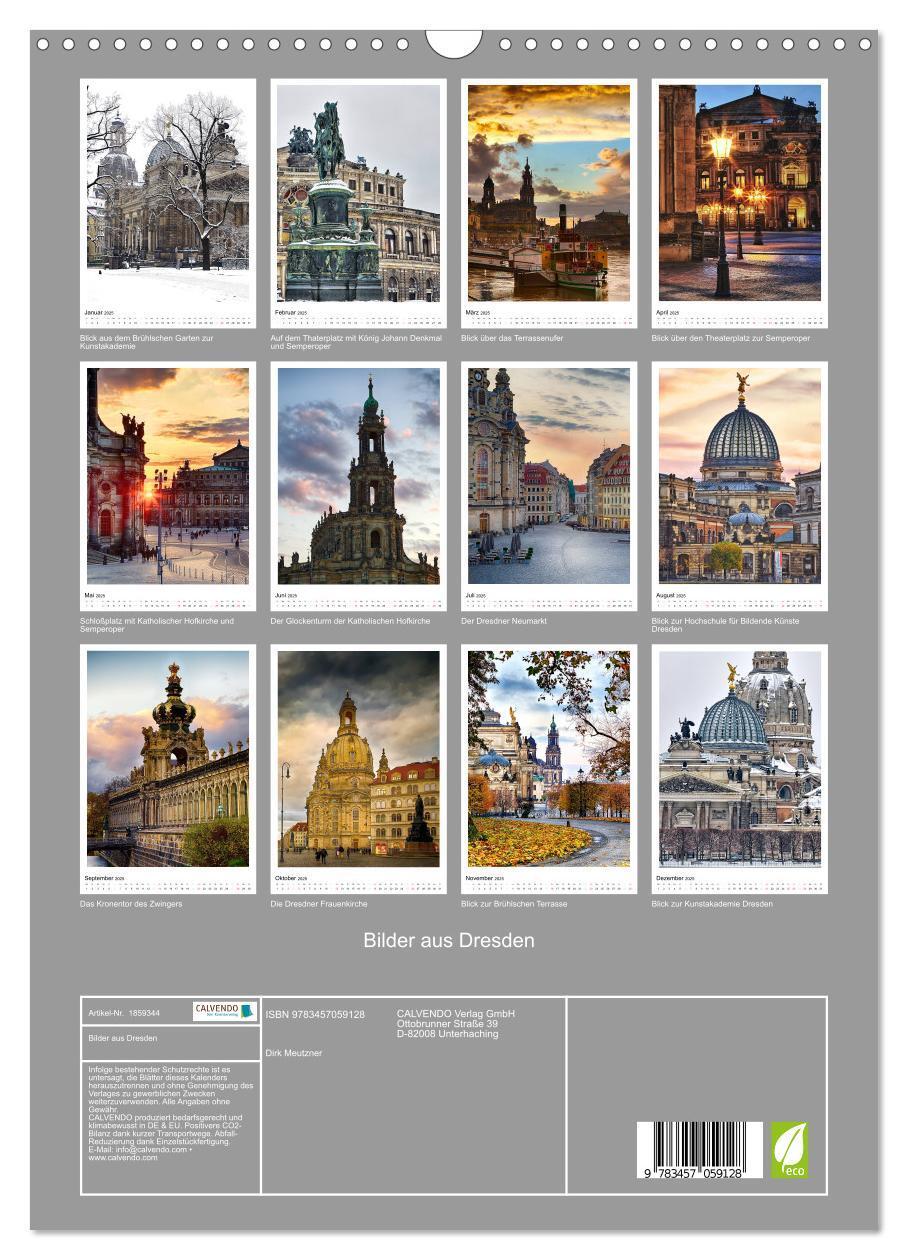 Bild: 9783457059128 | Bilder aus Dresden (Wandkalender 2025 DIN A3 hoch), CALVENDO...