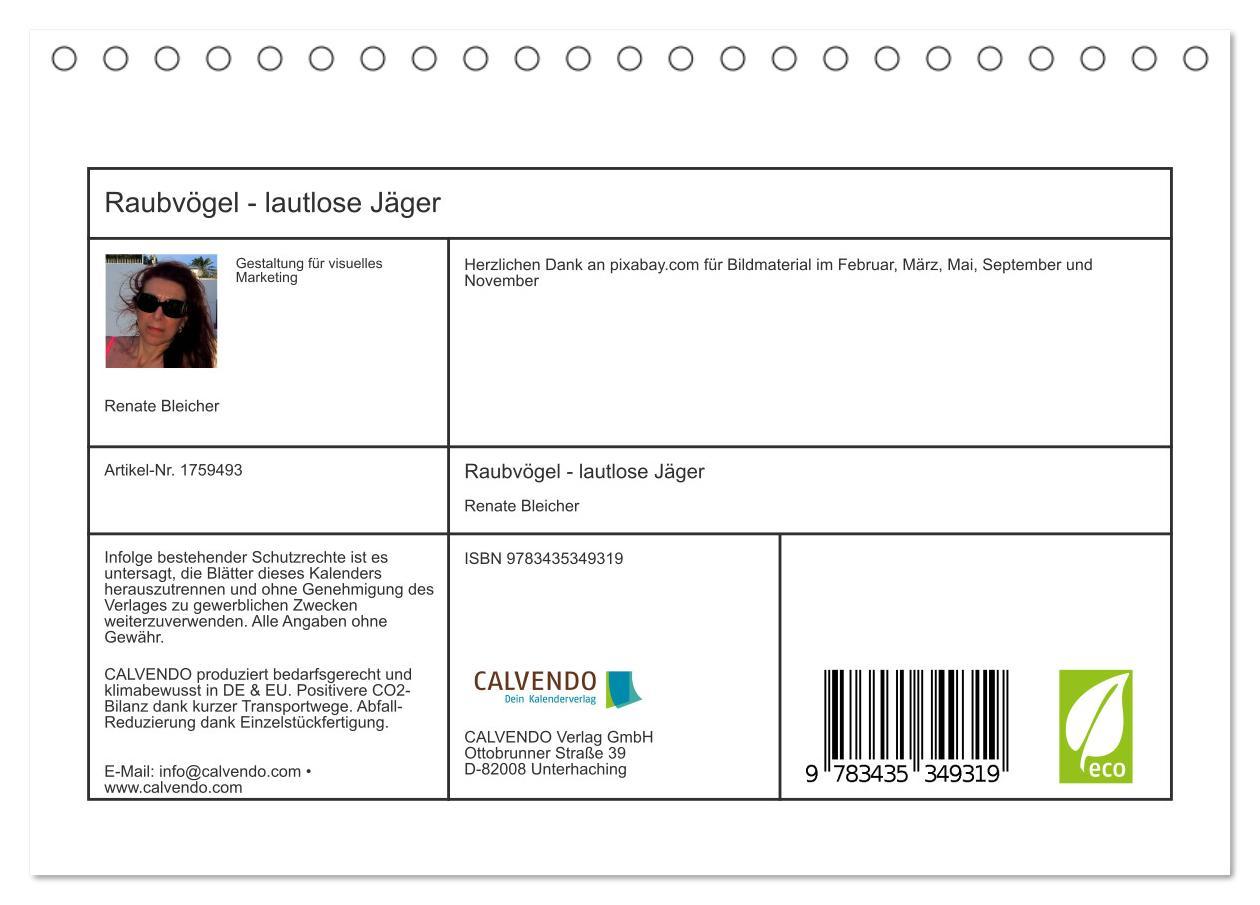 Bild: 9783435349319 | Raubvögel - lautlose Jäger (Tischkalender 2025 DIN A5 quer),...