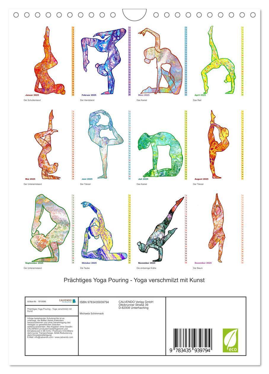 Bild: 9783435939794 | Prächtiges Yoga Pouring - Yoga verschmilzt mit Kunst (Wandkalender...