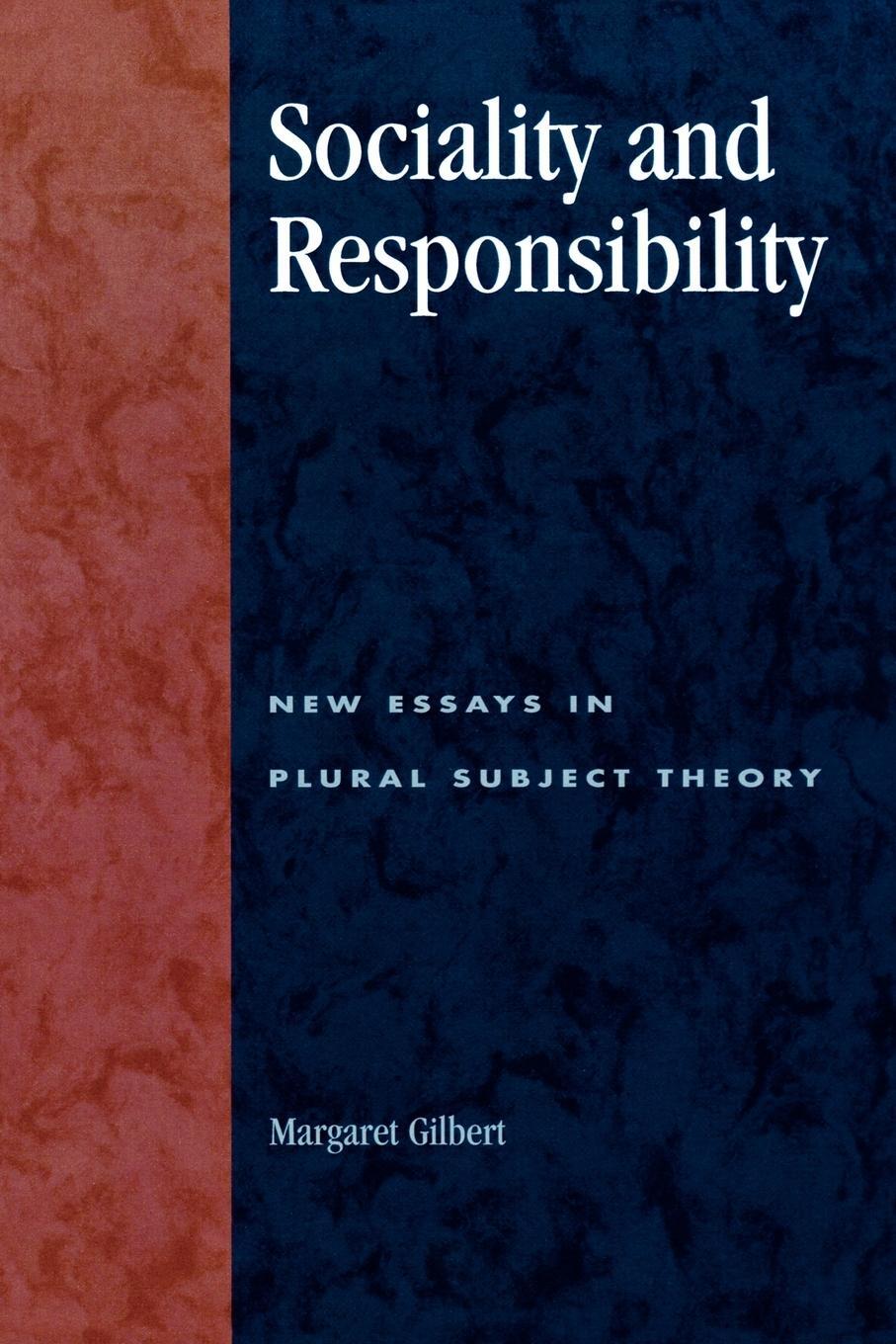 Cover: 9780847697632 | Sociality and Responsibility | New Essays in Plural Subject Theory