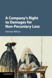Cover: 9781316504970 | A Company's Right to Damages for Non-Pecuniary Loss | Vanessa Wilcox