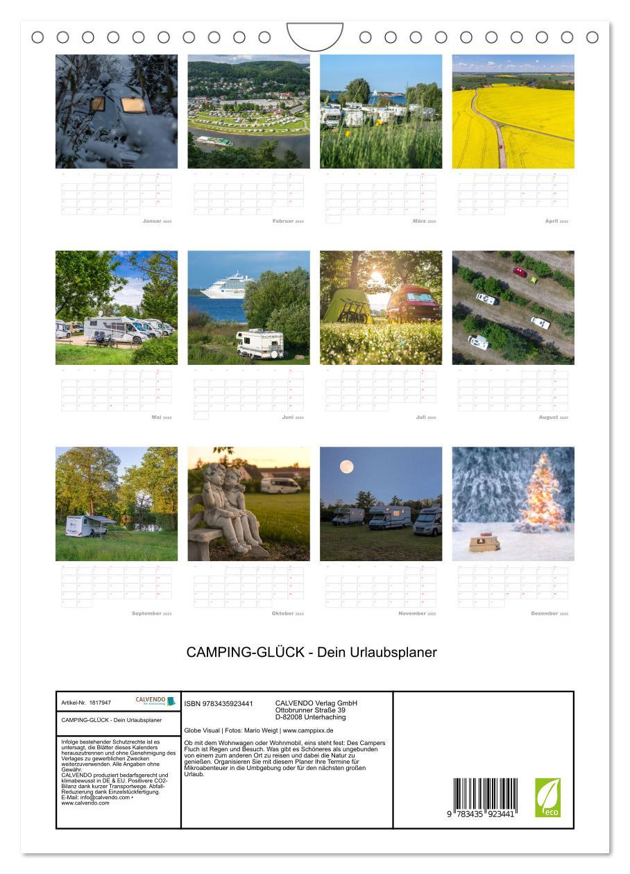 Bild: 9783435923441 | CAMPING-GLÜCK - Dein Urlaubsplaner (Wandkalender 2025 DIN A4 hoch),...