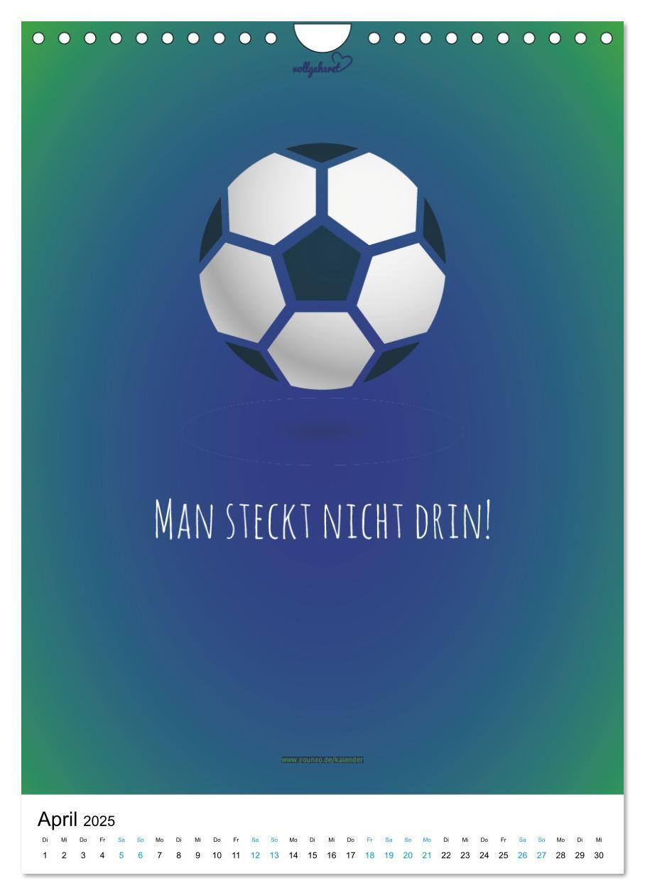 Bild: 9783435959525 | vollgeherzt: Der lustige Zitate-Wandkalender für Fußballfans und...