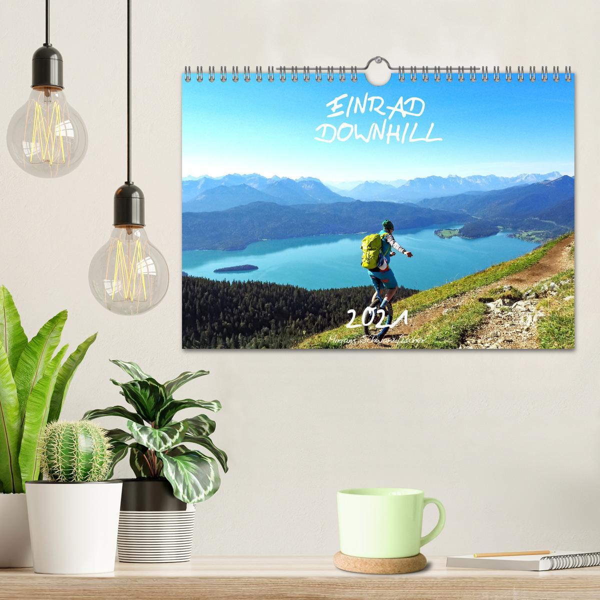 Bild: 9783435090471 | Einrad Downhill (Wandkalender 2025 DIN A4 quer), CALVENDO...