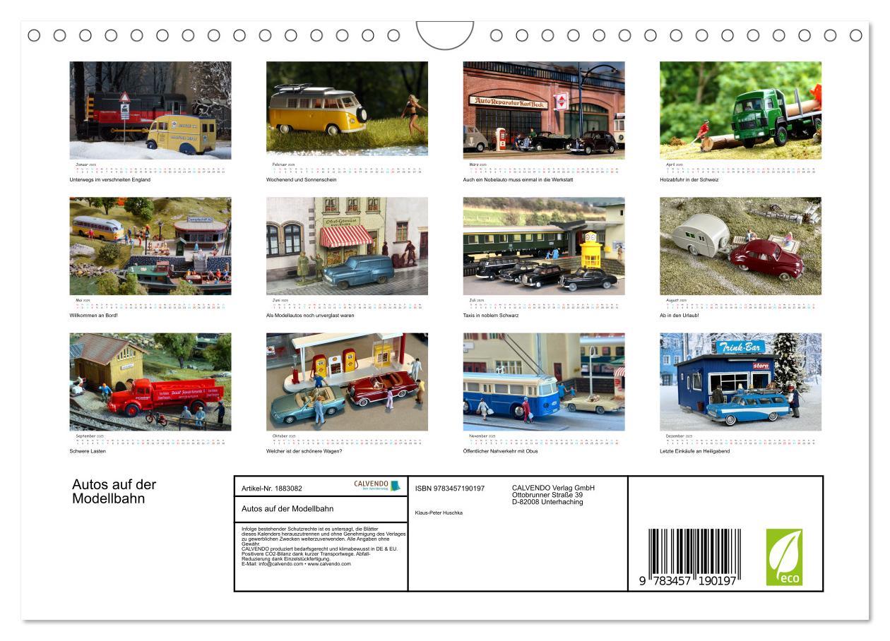 Bild: 9783457190197 | Autos auf der Modellbahn (Wandkalender 2025 DIN A4 quer), CALVENDO...