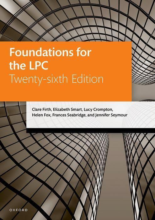 Cover: 9780192858801 | Foundations for the LPC | Clare Firth (u. a.) | Taschenbuch | Englisch