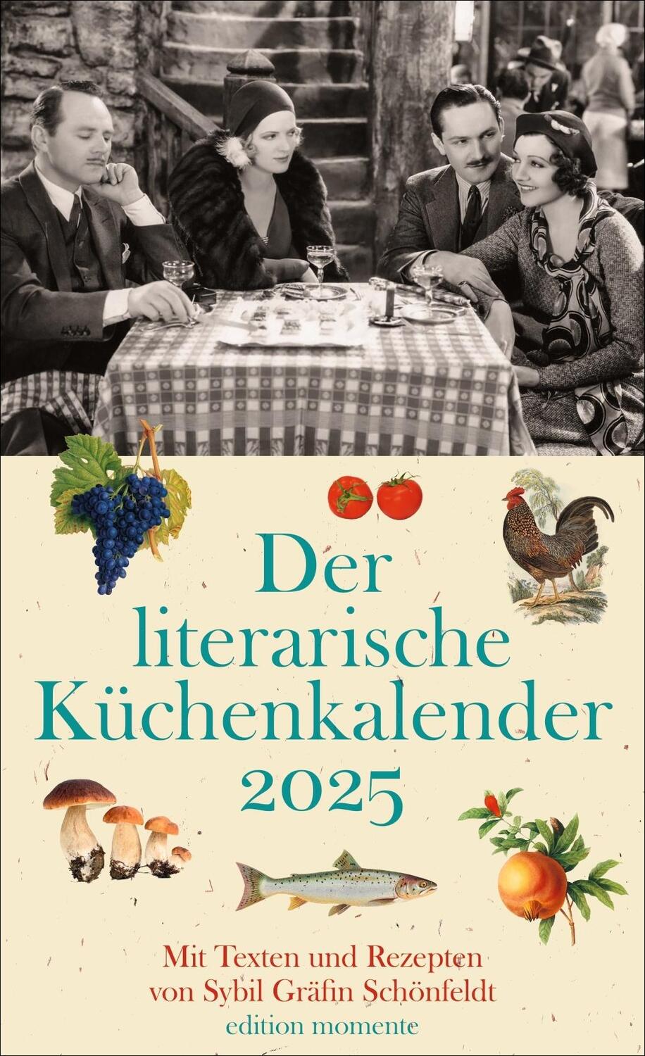 Cover: 9783840041068 | Der literarische Küchenkalender Wochenkalender 2025 | Schönfeldt