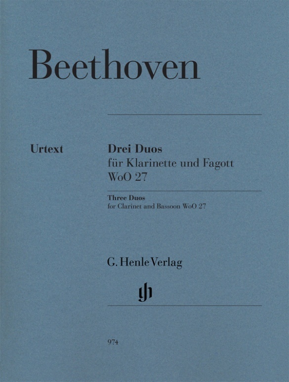 Cover: 9790201809748 | Ludwig van Beethoven - Drei Duos WoO 27 für Klarinette und Fagott