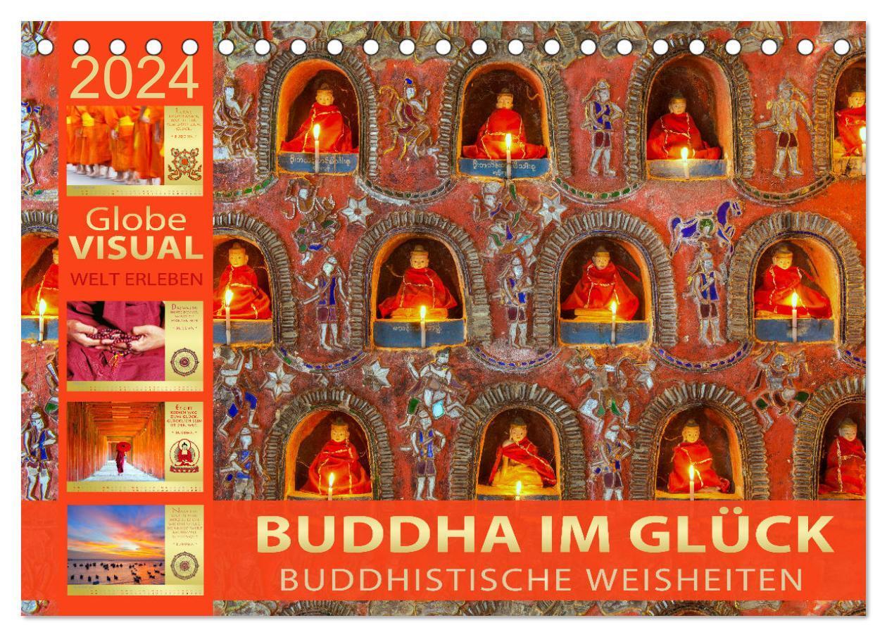 Cover: 9783675551671 | BUDDHA IM GLÜCK - Buddhistische Weisheiten (Tischkalender 2024 DIN...
