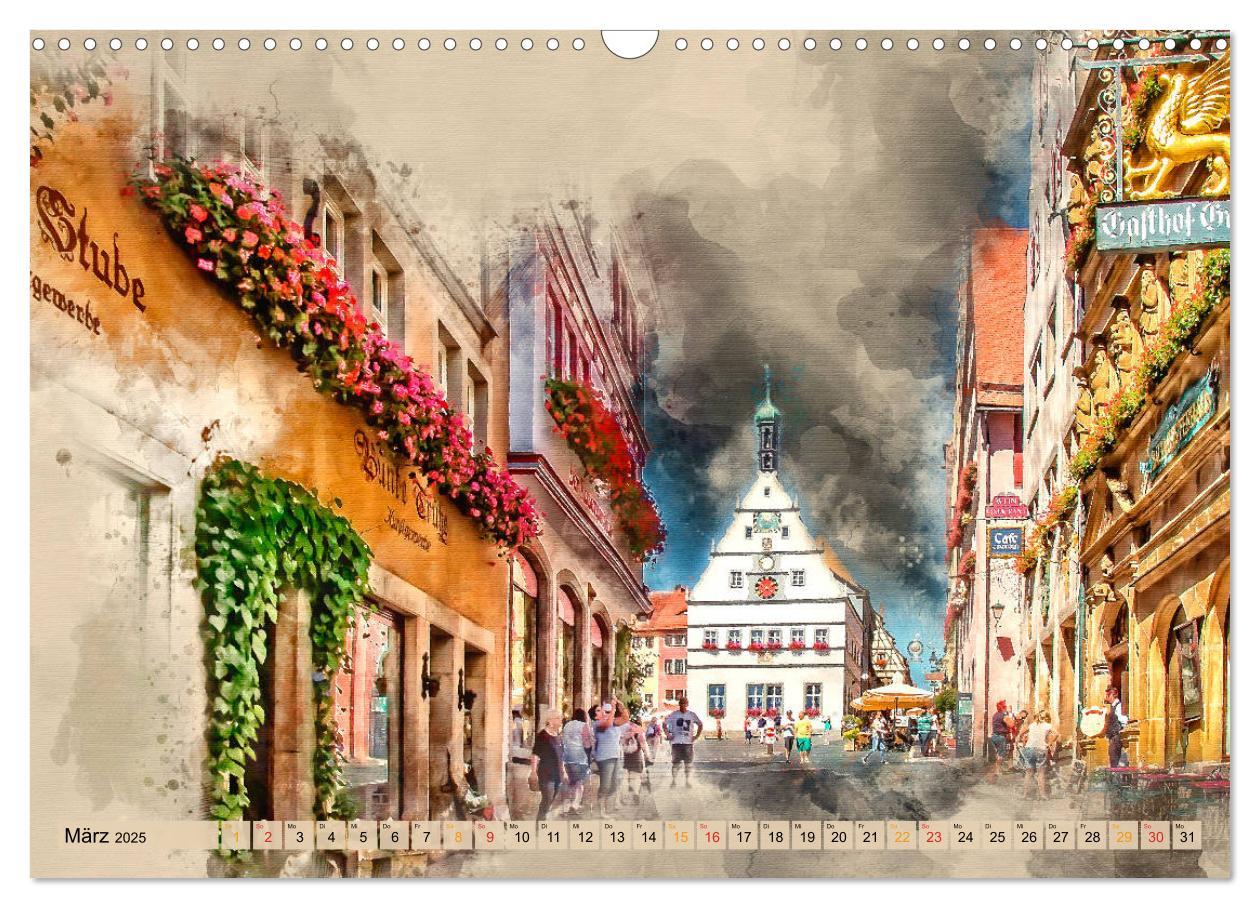 Bild: 9783435409778 | Romantische Städte - Rothenburg ob der Tauber (Wandkalender 2025...