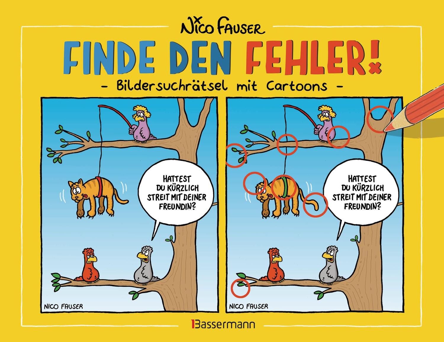 Cover: 9783809446378 | Finde den Fehler - Bildersuchrätsel mit Cartoons | Nico Fauser | Buch