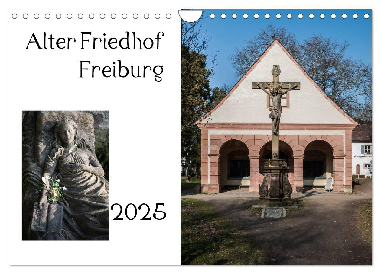 Cover: 9783435712892 | Alter Friedhof Freiburg (Wandkalender 2025 DIN A4 quer), CALVENDO...