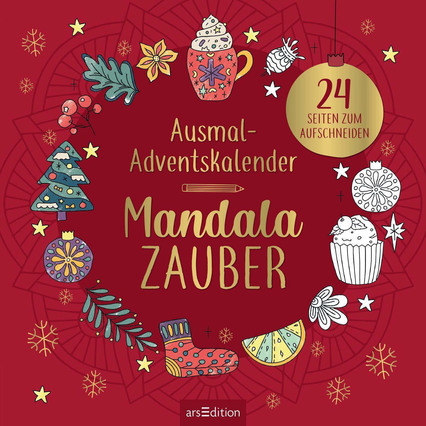 Bild: 4014489131557 | Ausmal-Adventskalender Mandala-Zauber | 24 Seiten zum Aufschneiden